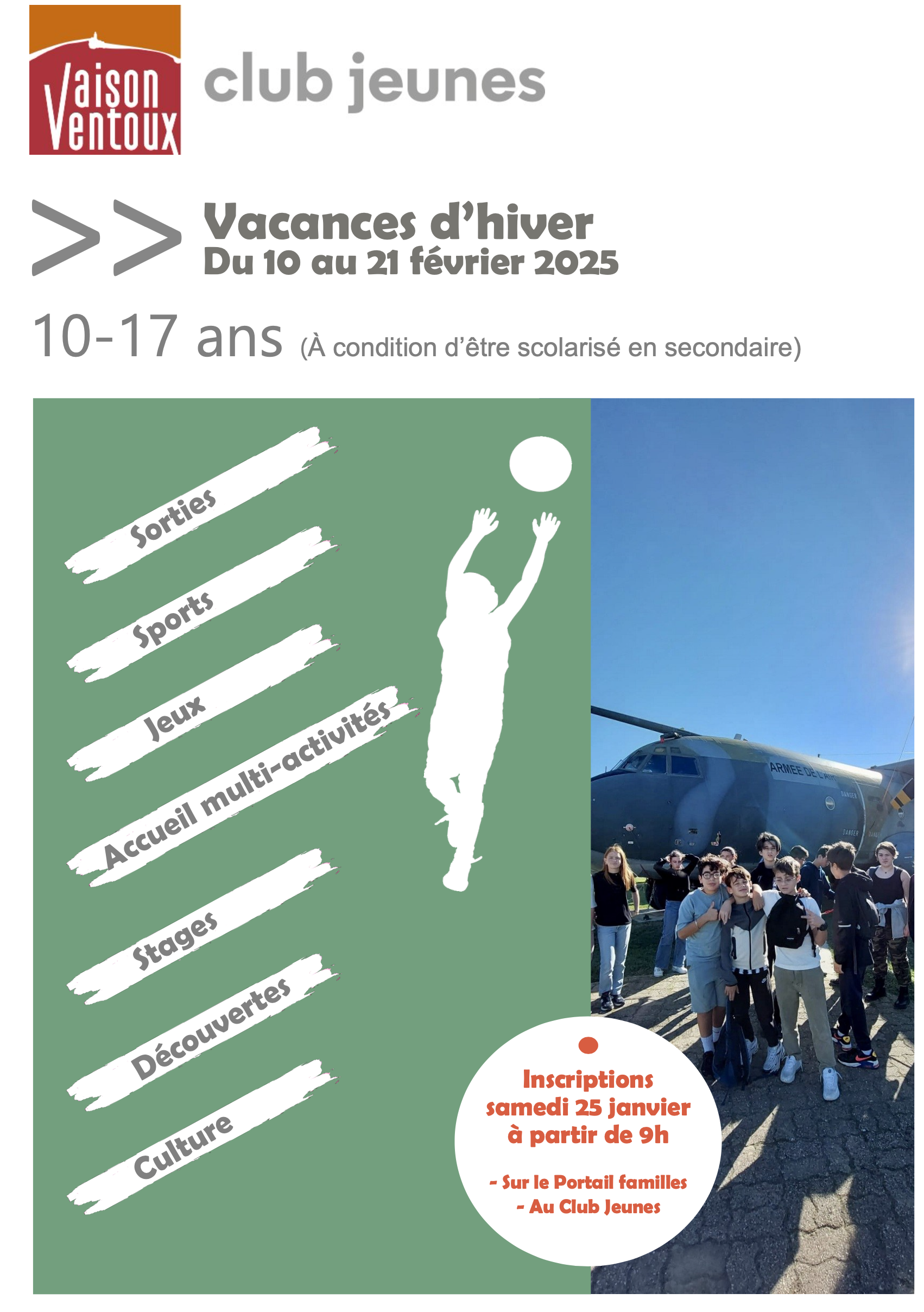 Vacances d’hiver club jeunes