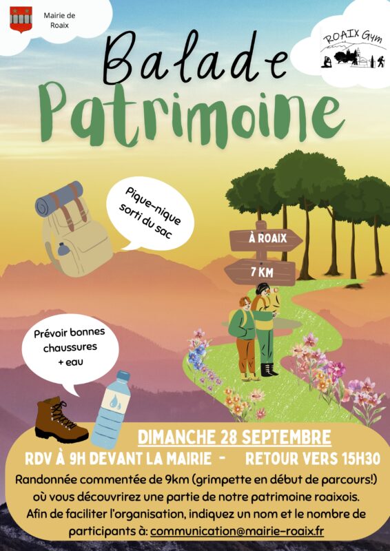 Balade patrimoine ! Dimanche prochain !