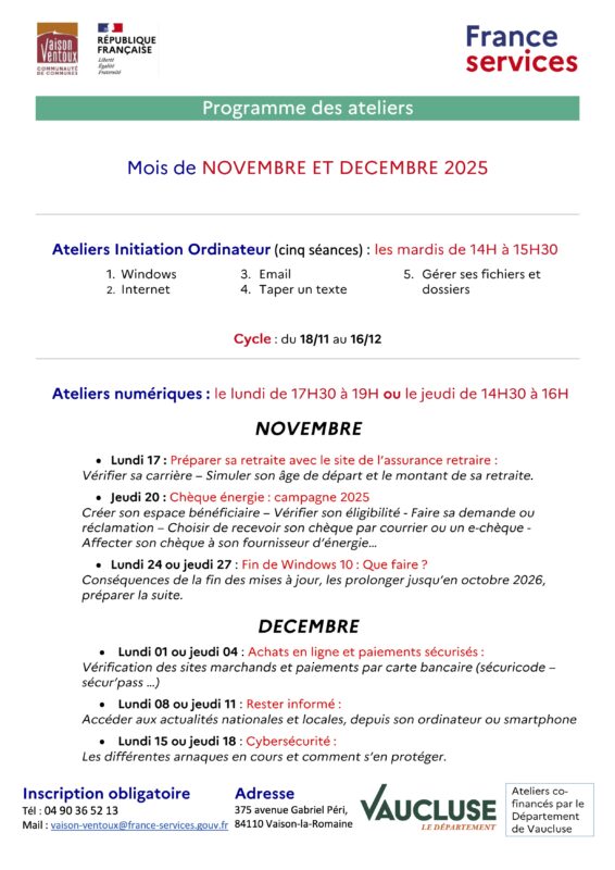 Ateliers France Services